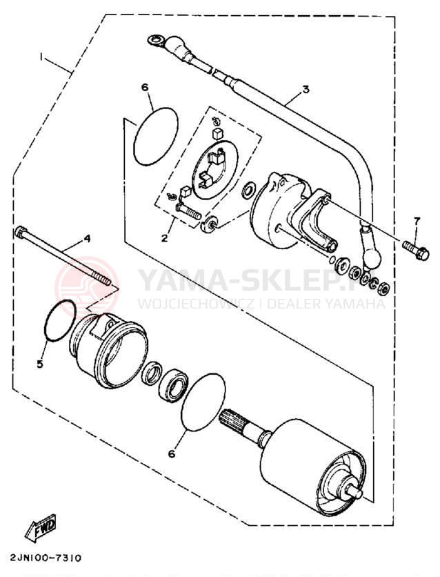 Schemat "rozrusznik" do Yamaha BIG WHEEL BW350U