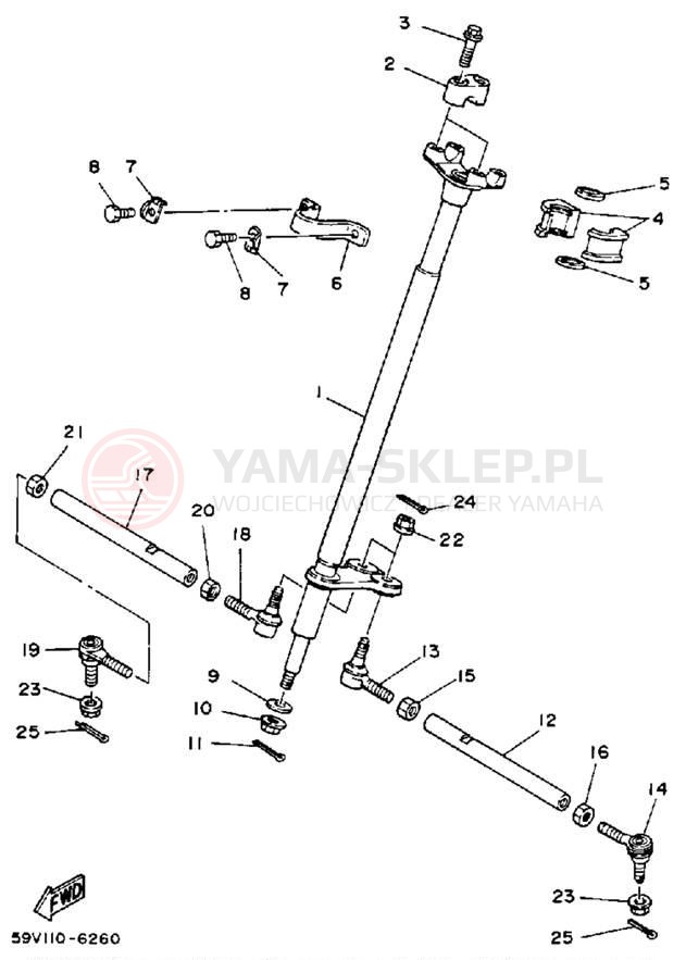 Schemat "Półki zawieszenia" do Yamaha YFM350ERT