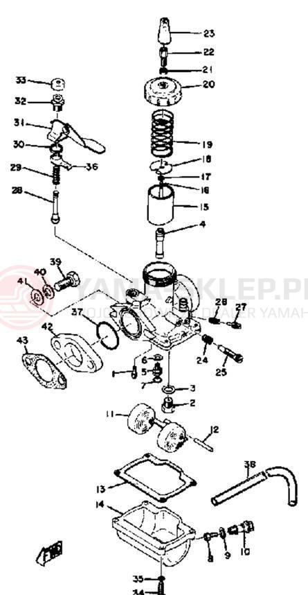 Schemat "Gaźnik" do Yamaha CT1