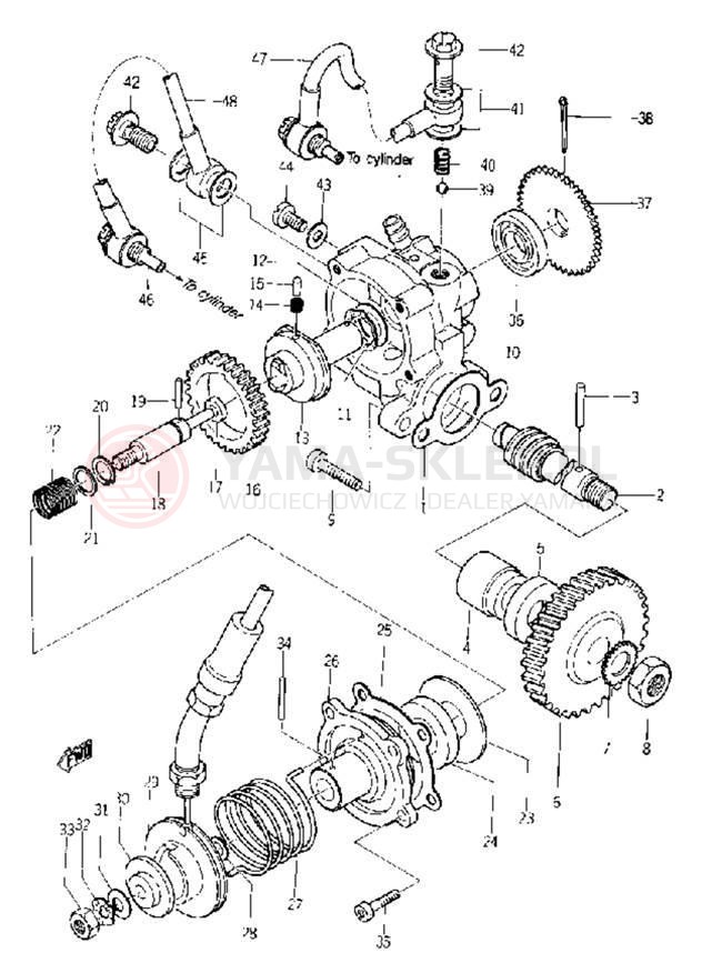 Schemat "Pompa olejowa" do Yamaha YL1