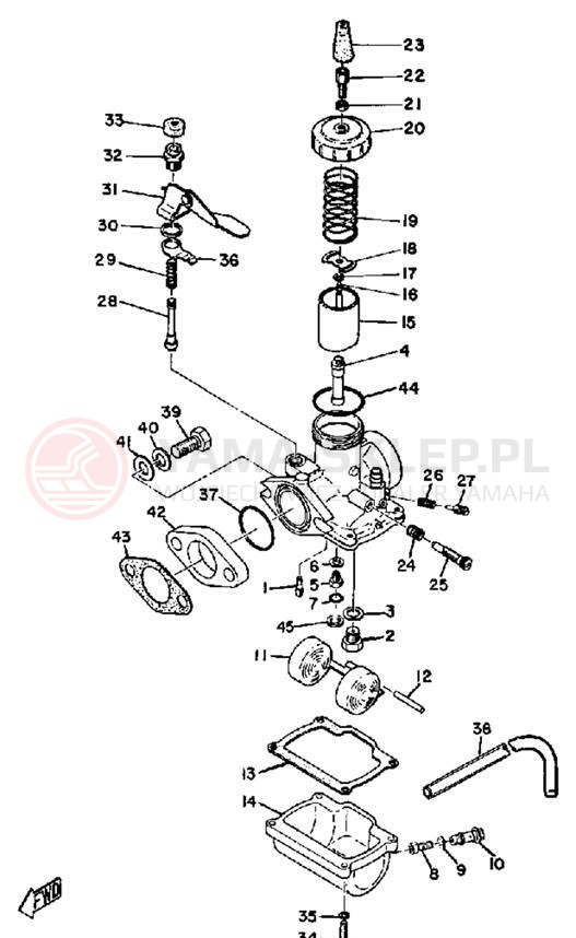 Schemat "Gaźnik" do Yamaha AT1E/AT1M