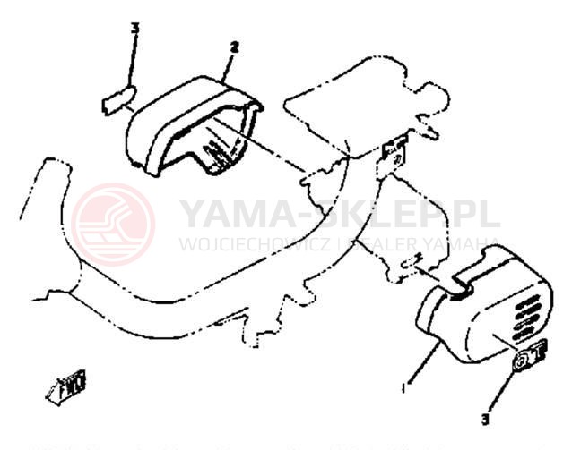 Schemat "Pokrywa boczna" do Yamaha YAMAHOPPER QT50S