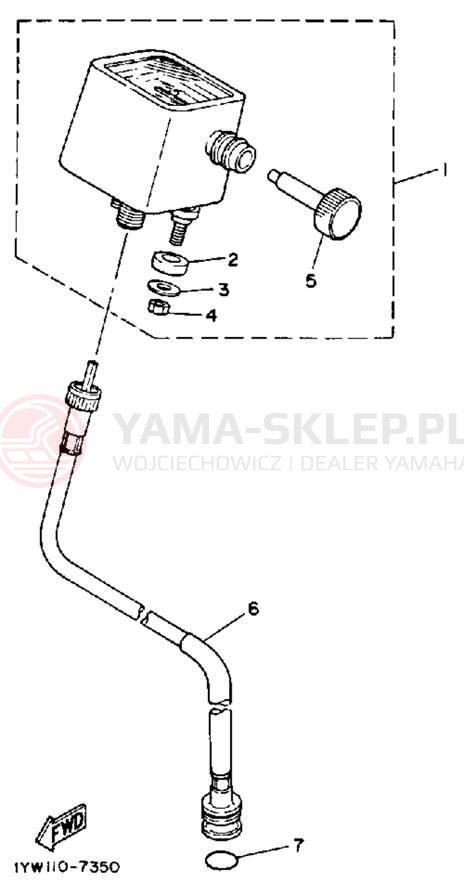 Schemat "licznik" do Yamaha MOTO-4 YFM350ERT