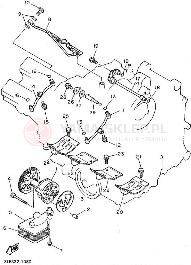Schemat "Pompa olejowa" do Yamaha FZR1000G/FZR1000GC