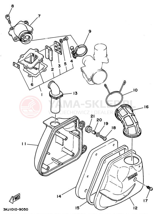 Schemat "Wtrysk paliwa" do Yamaha JOG CY50G