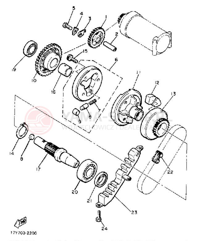 Schemat "rozrusznik" do Yamaha XJ750MK