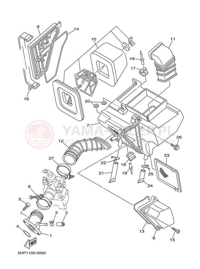 Schemat "Wtrysk paliwa" do Yamaha TT-R125L TTR125LT