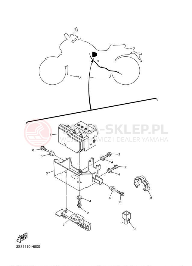 Schemat "układ elektryczny" do Yamaha V MAX VMX17YB/VMX17YCB