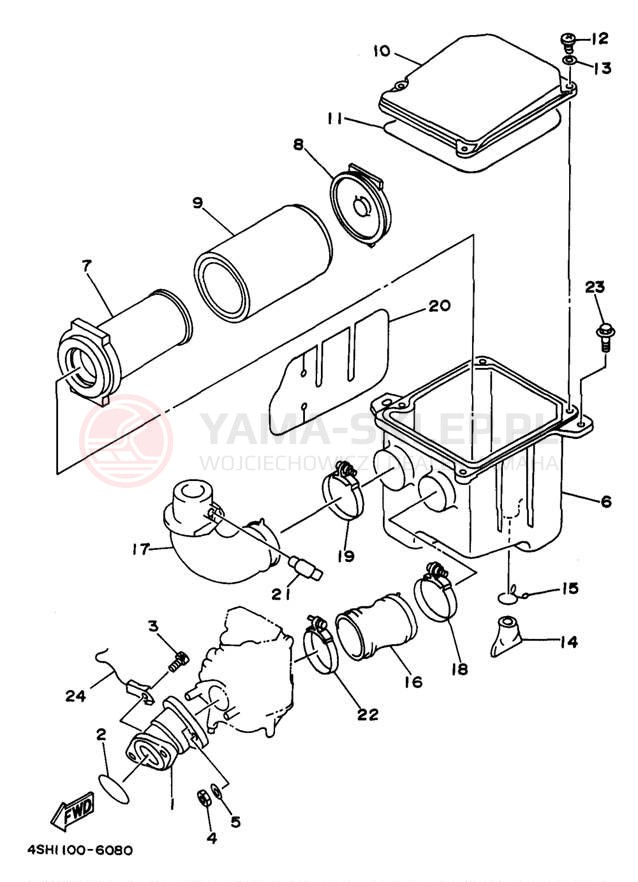 Schemat "Wtrysk paliwa" do Yamaha KODIAK 4WD YFM400FWK