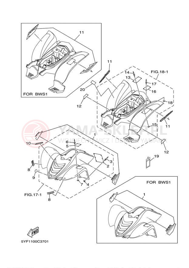 Schemat "naklejki" do Yamaha RAPTOR 50 YFM50S