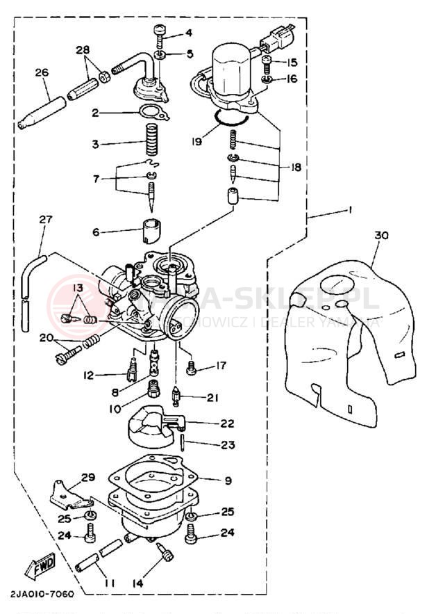 Schemat "Gaźnik" do Yamaha CG50EU