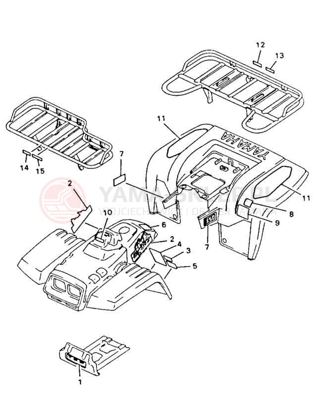 Schemat "naklejki" do Yamaha BIG BEAR 4WD YFM350FWB