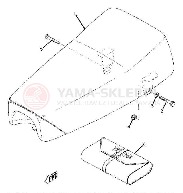 Schemat "siedzenie" do Yamaha MX175A