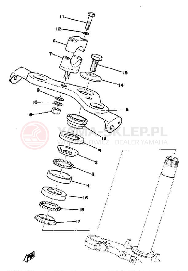 Schemat "Półki zawieszenia" do Yamaha GT80F