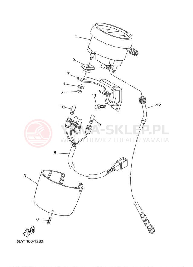 Schemat "licznik" do Yamaha VINO YJ50RP