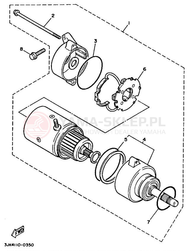 Schemat "rozrusznik" do Yamaha VIRAGO 750 XV750B/XV750BC