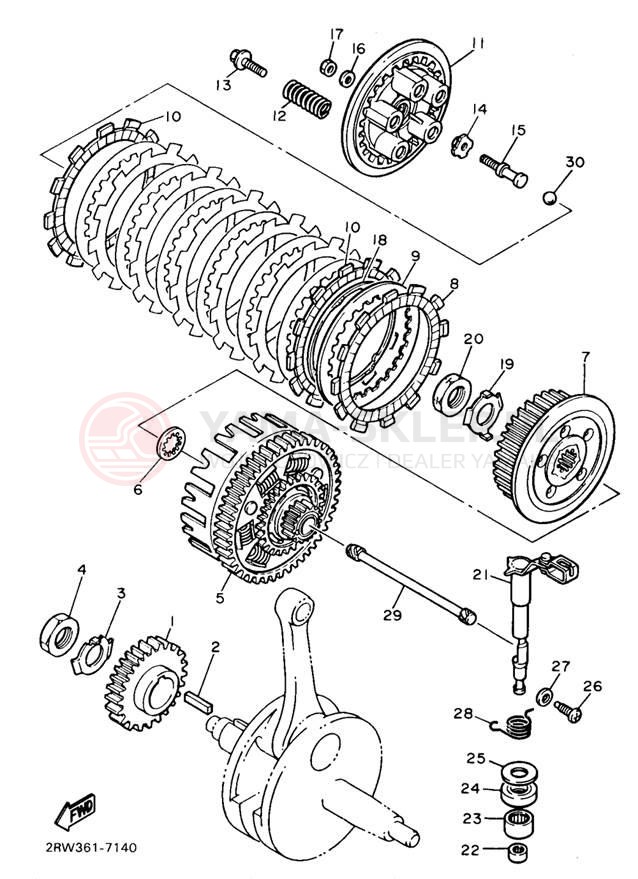 Schemat "sprzęgło" do Yamaha XT600EEC/XT600EE
