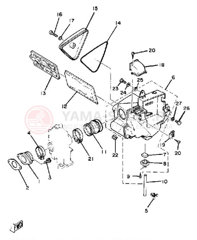 Schemat "Wtrysk paliwa" do Yamaha XT250H