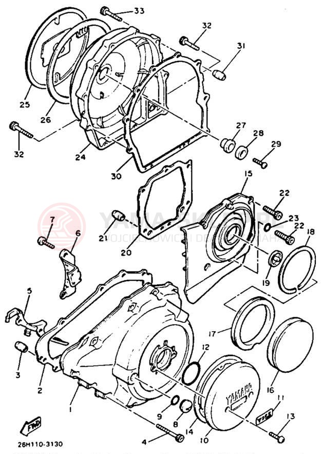 Schemat "Pokrywa silnika" do Yamaha XVZ12L/XVZ12KC2