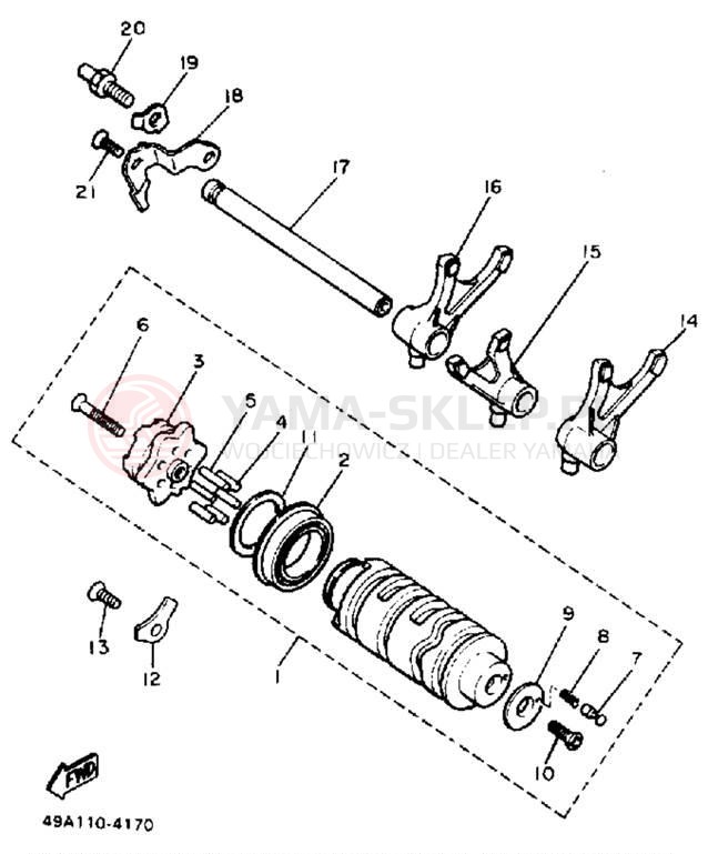 Schemat "Wodziki, automat" do Yamaha FZ600T/FZ600TC
