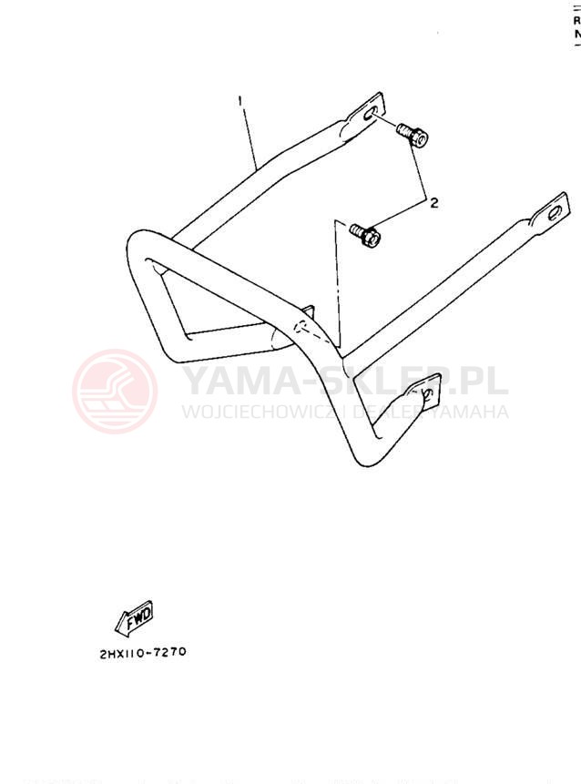 Schemat "osłona / stelaż" do Yamaha CHAMP YFM100W