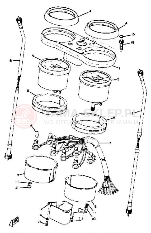 Schemat "licznik" do Yamaha RD350A