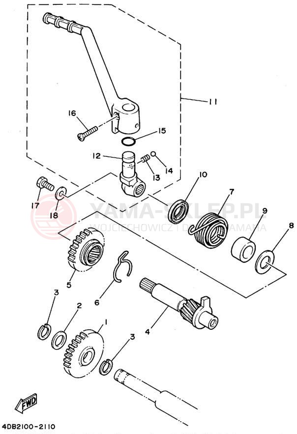 Schemat "rozrusznik" do Yamaha YZ125F1