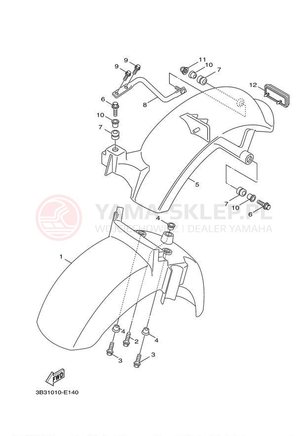 Schemat "błotnik" do Yamaha C3 XF50ZB