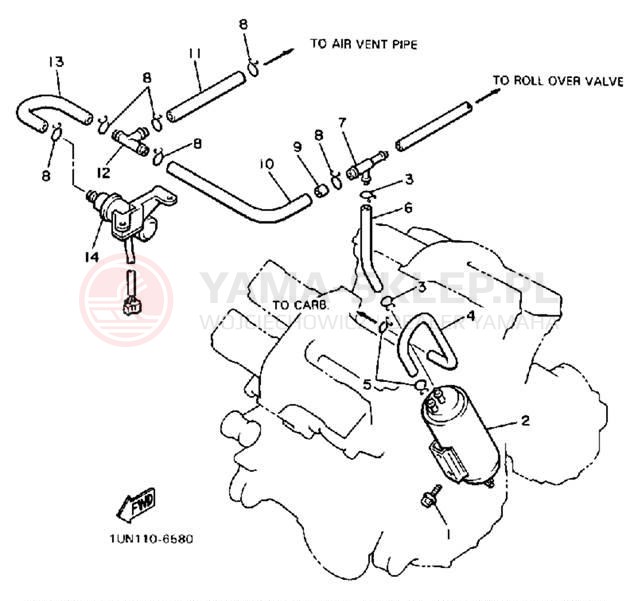 Schemat "Urządzenie sterujące" do Yamaha XVZ13DSC/XVZ13DS