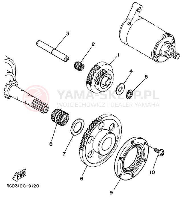 Schemat "rozrusznik" do Yamaha WARRIOR YFM350XD_M
