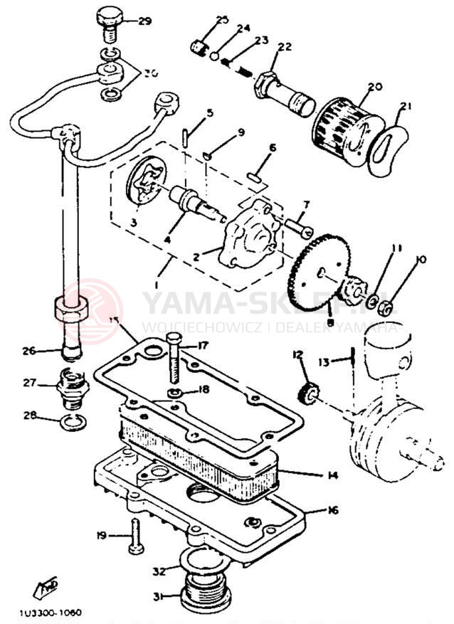 Schemat "Pompa olejowa" do Yamaha XS650SK