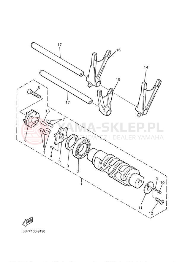 Schemat "Wodziki, automat" do Yamaha V-MAX CA VMX12W1C/VMX12W1