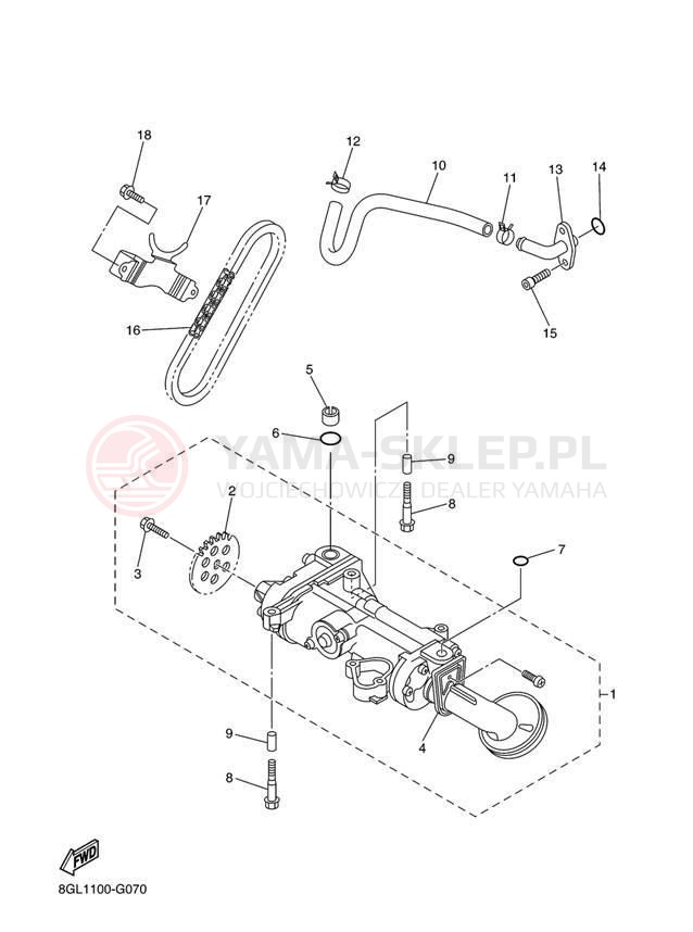 Schemat "Pompa olejowa" do Yamaha FX NYTRO FX10DL
