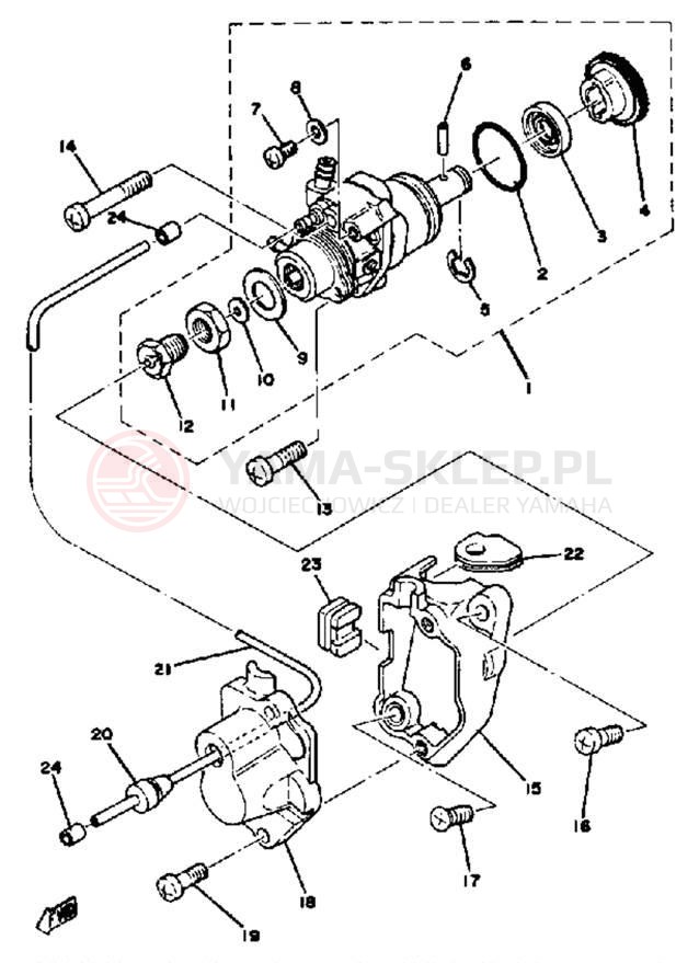 Schemat "Pompa olejowa" do Yamaha LB802AC