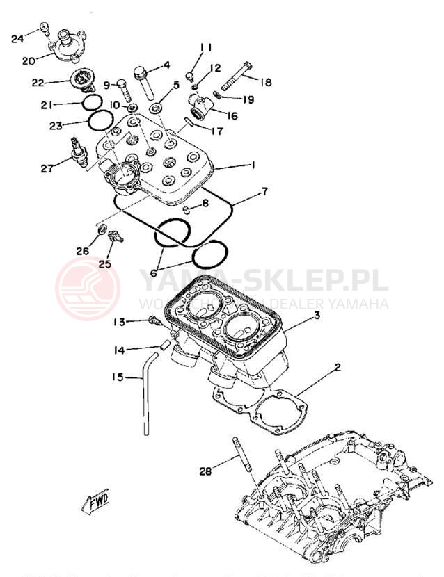 Schemat "głowica" do Yamaha TZ250F