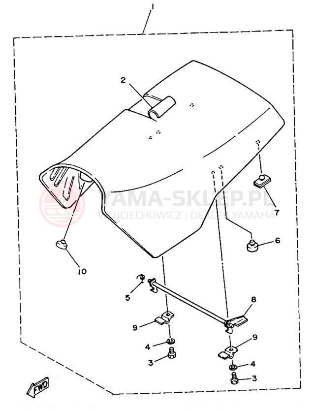 Schemat "siedzenie" do Yamaha BIG BEAR 4WD YFM350FWE_
