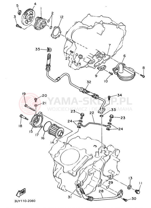 Schemat "Pompa olejowa" do Yamaha XT600ED/XT600EDC
