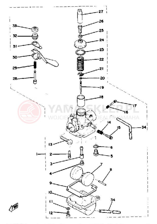 Schemat "Gaźnik" do Yamaha GTMXE