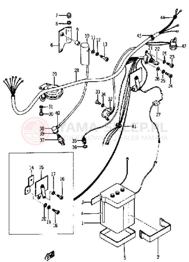 Schemat "układ elektryczny" do Yamaha YJ2/YJ1