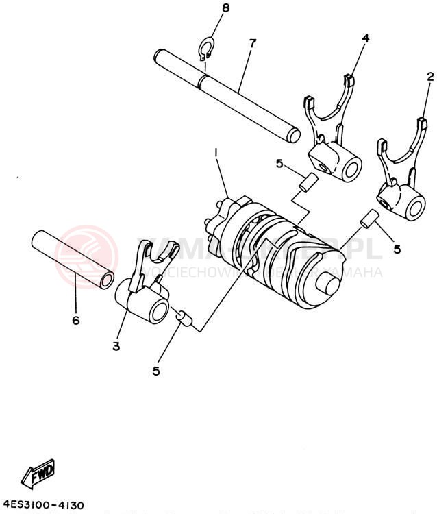 Schemat "Wodziki, automat" do Yamaha YZ85 YZ85P