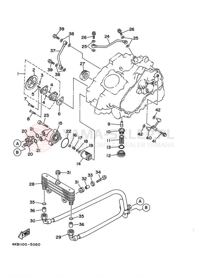 Schemat "Pompa olejowa" do Yamaha WOLVERINE 4WD YFM350FXR