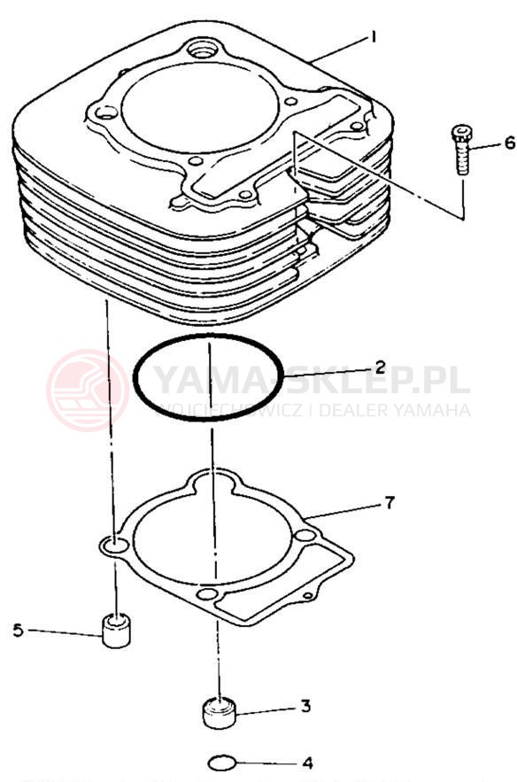 Schemat "cylinder" do Yamaha WARRIOR YFM350XB_M