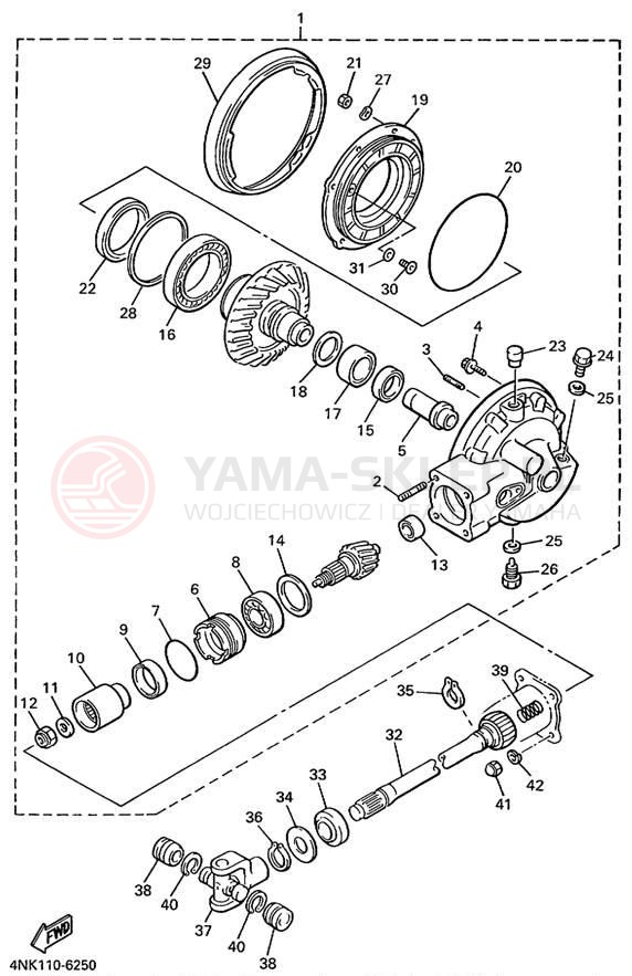 Schemat "Wał napędowy" do Yamaha XVZ13ATL/XVZ13ATLC