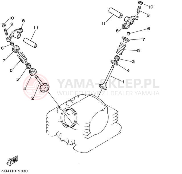 Schemat "zawory" do Yamaha BREEZE YFA1PC/YFA1P