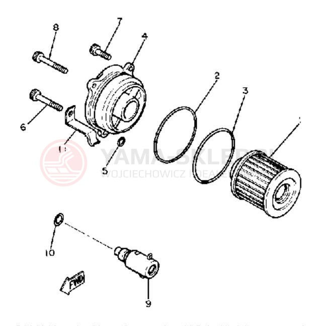 Schemat "Filtr oleju" do Yamaha VIRAGO 750 XV750H