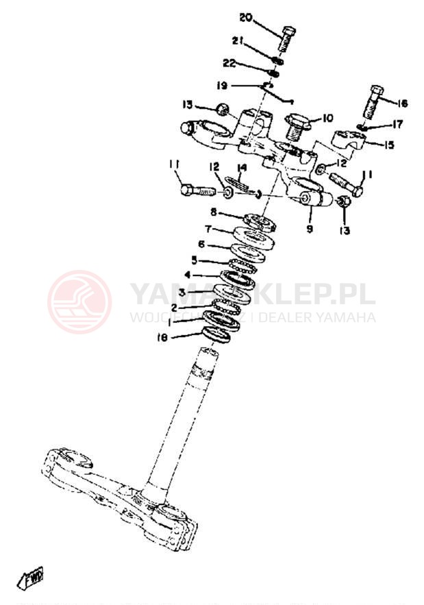 Schemat "Półki zawieszenia" do Yamaha YZ125A