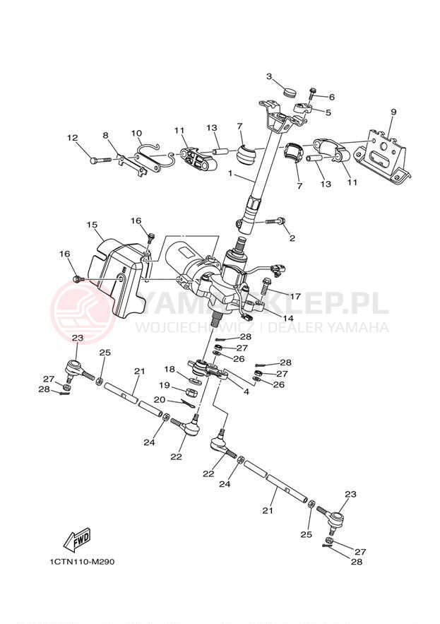 Schemat "Półki zawieszenia" do Yamaha GRIZZLY 450 EPS 4WD YFM45FGPDL