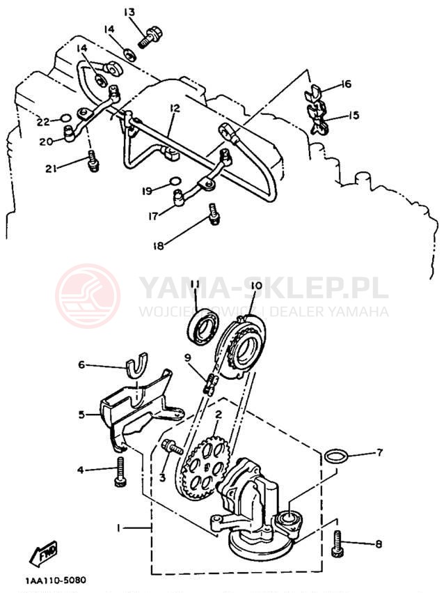 Schemat "Pompa olejowa" do Yamaha MAXIM X XJ700XNC/XJ700XN