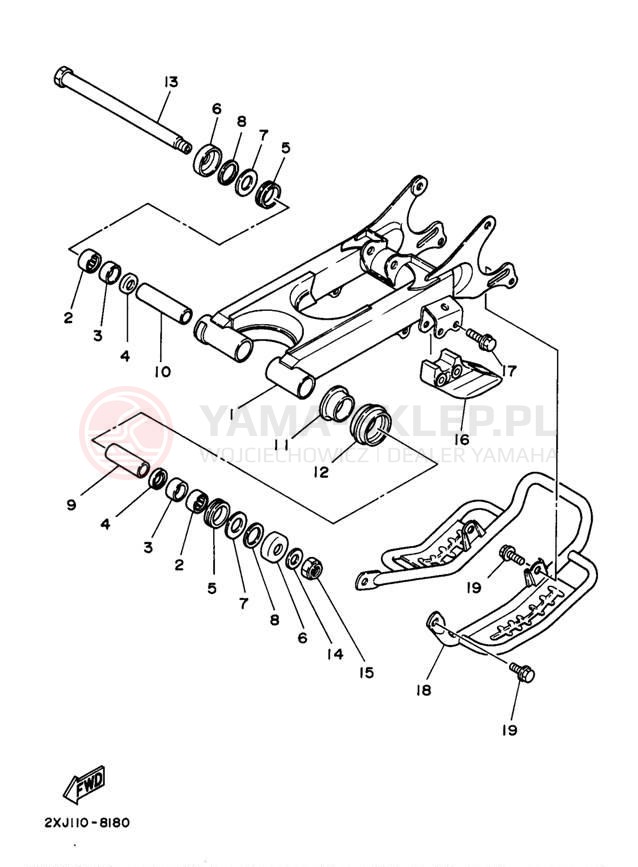 Schemat "wahacz" do Yamaha BLASTER YFS200J_MN