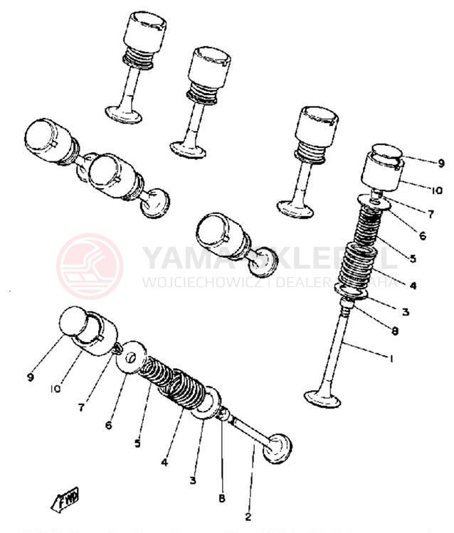 Schemat "zawory" do Yamaha XS1100H